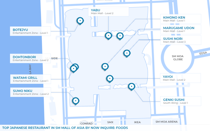 Map - Japanese Restaurant in SM Mall of Asia